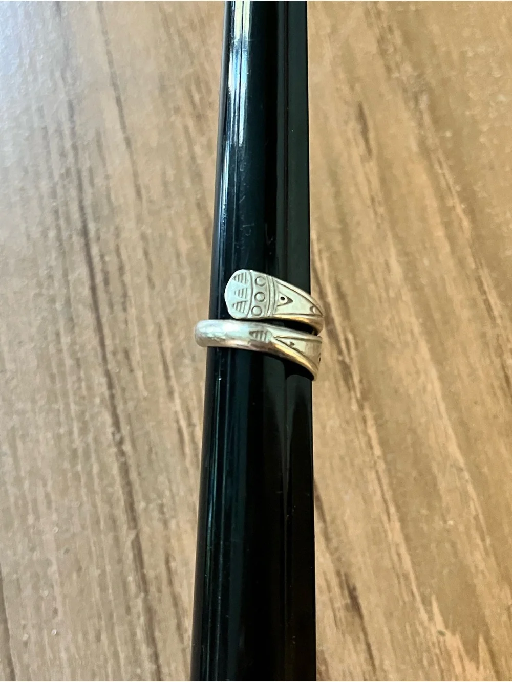 Vintage Silver Adjustable Wrap Ring - Silver